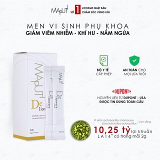 Men Vi Sinh Vùng Kín Maputi Delicovery Men Uống Phụ Khoa Dạng Bột Giảm Khí Hư, Mùi Hôi, Viêm Nhiễm Vùng Kín Hộp 10 Gói