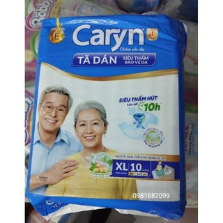 Tã Dán người lớn Caryn siêu thấm M10, ML10, XL10 miếng mỏng nhẹ thoáng khí
