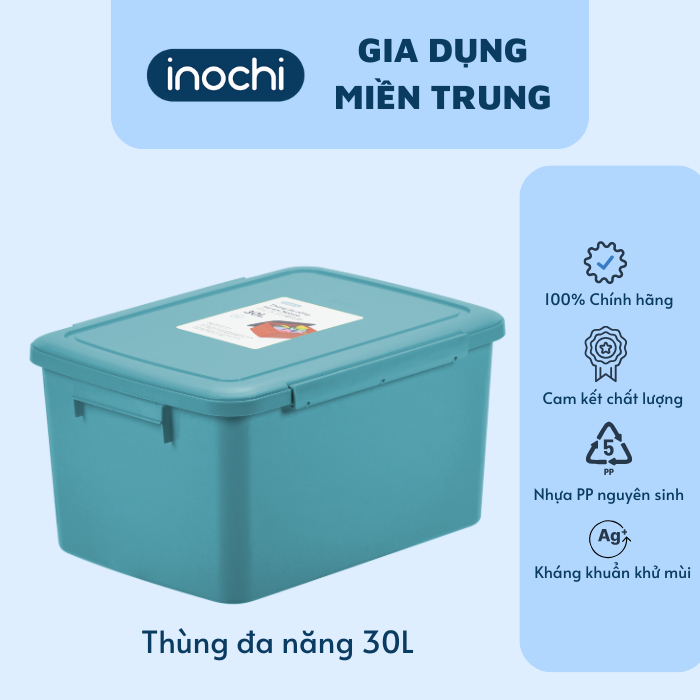 Thùng nhựa đa năng trẻ em, thùng đựng đồ chơi quần áo trẻ em Inochi 30