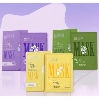  Hộp 5pcs Mặt nạ mask thạch tươi Collagen Meea thực vật Meea Organic dưỡng da hiệu quả. 