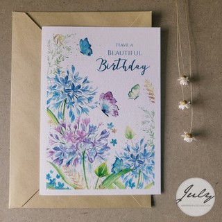 POSTCARD / THIỆP GIẤY MỸ THUẬT sinh nhật "Have a beautiful birthday" (Mã SP: 0341)