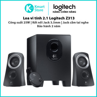 Loa Vi Tính 2.1 Logitech Z313 | Công suất 25W | Input Audio Jack 3.5mm , Jack cấm tai nghe 3.5mm | Bảo hành 2 năm