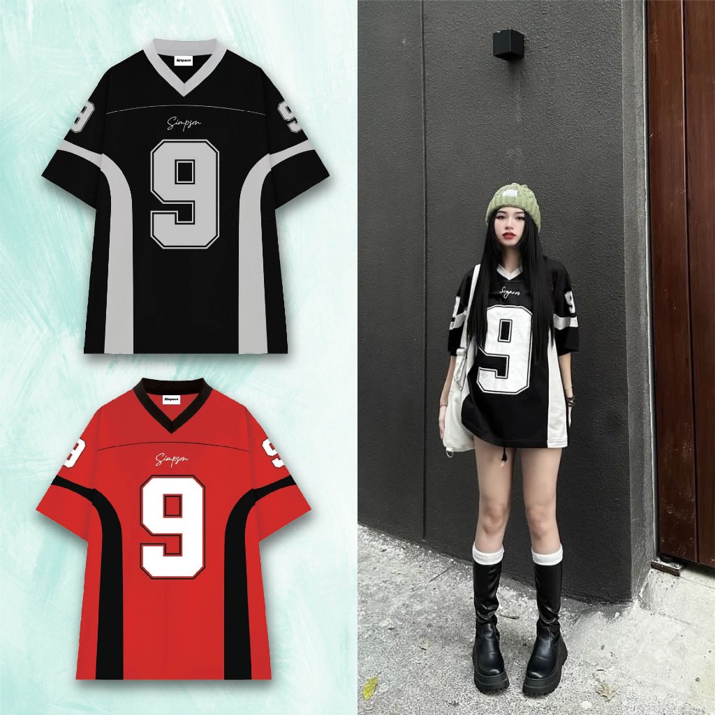Áo Thun Phối Thể Thao Simpson Local Brand Streetwear Form Oversize - Heyyou.studio