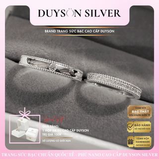 Nhẫn đôi bạc 925 kiểu dáng Basic DUYSON SILVER, nhẫn cặp bạc nam nữ thiết thế cao cấp - LOVELY couple rings [ND9]