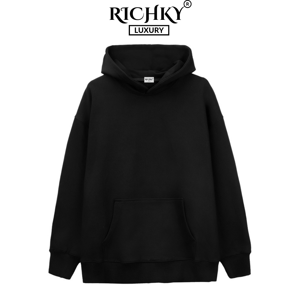 Áo Hoodie Richky Premium Nỉ Basic Trơn