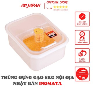 Thùng đựng gạo đa năng 6kg inomata hàng nội địa Nhật Bản AD54