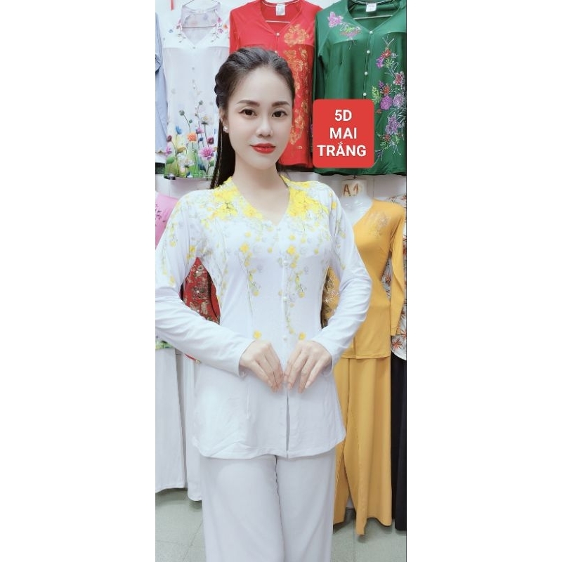 ÁO BÀ BA HOA MAI 5D( KHÔNG KÈM QUẦN)