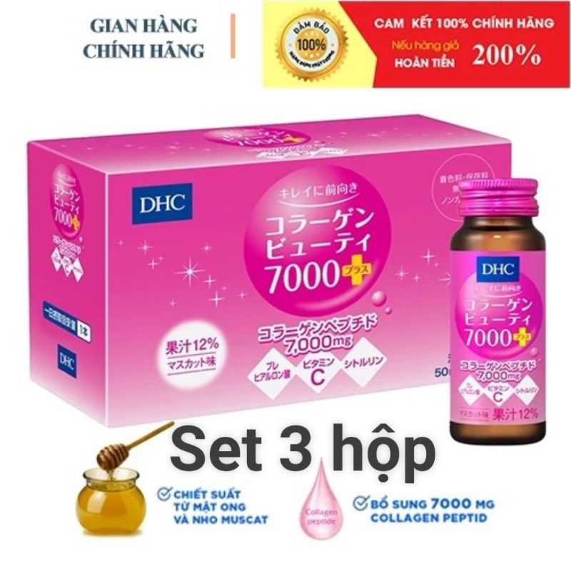 Collagen DHC 7000 plus Nhật hỗ trợ làm đẹp da