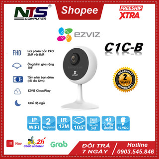 Camera wifi ezviz c1c-b 2mp full hd 1080p - góc nhìn rộng 130 độ - chuẩn nén siêu cao h265