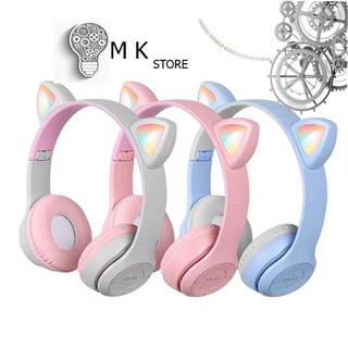 Tai nghe mèo kết nối bluetooth p47 mk
