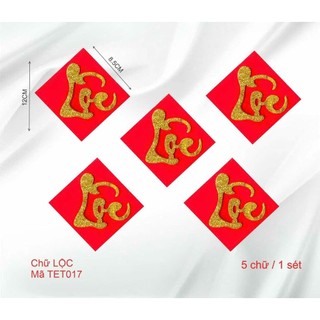 Set giấy chữ Lộc Thọ Tài trang trí bánh kem