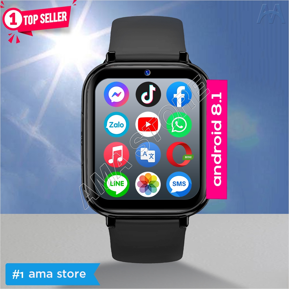 Đồng hồ Thông minh Trẻ em Học sinh Lắp sim Kết nối Wifi 4G Bluetooth có Zalo Youtube Messenger TikTok AMA Watch HW13 Pro