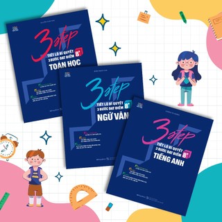 Sách Combo 3 Step – Tiết lộ bí quyết 3 bước đạt điểm 8+ Toán Văn Anh