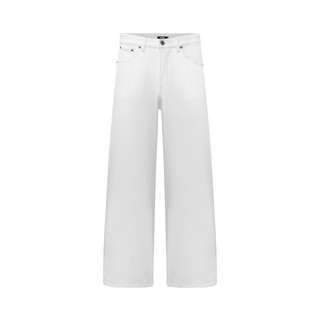 (Chính Hãng AMRISH) Quần Straight Denim Baggy Jeans - Off White