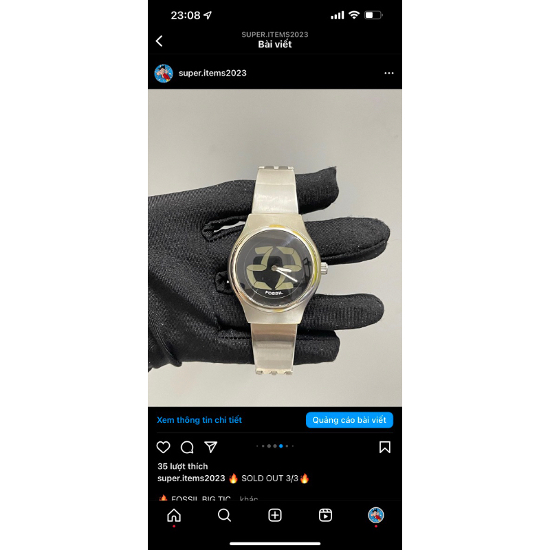 🔥 FOSSIL BIG TIC  ʀᴀʀᴇ “ Fossil Big Tic Digital Second “ 🔥