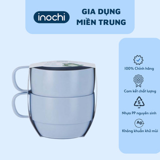 Combo 2 cốc nhựa, ly nhựa uống nước Inochi kiểu thấp