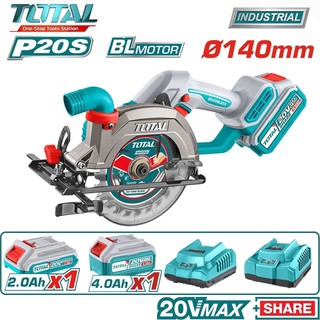 Máy cưa đĩa gỗ 140mm dùng pin 20v total tsli14021