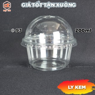 Set 50 Ly Kem PET 200ml Kèm Nắp Phi 93