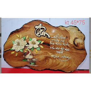 Tranh gỗ nghệ thuật thư pháp chữ TÂM