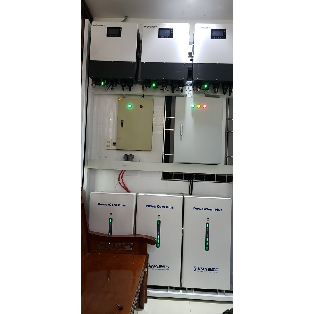 Pin Lithium HinaESS PowerGem Plus 14.3kWh. Bảo Hành 10 Năm Với LuxPower Inverter