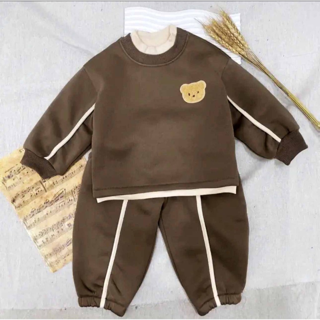 Quần áo bé gái in gấu Bộ trẻ em 3- 7 tuổi tilot hàn quốc Thoáng mát, thấm hút mồ hôi - g5.shop