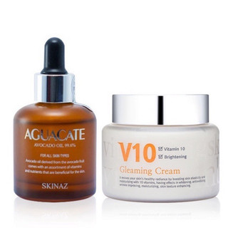  Kem v10 100ml + Serum Bơ Aguacate Oil 99,6% 30ml Skinaz Hàn Quốc