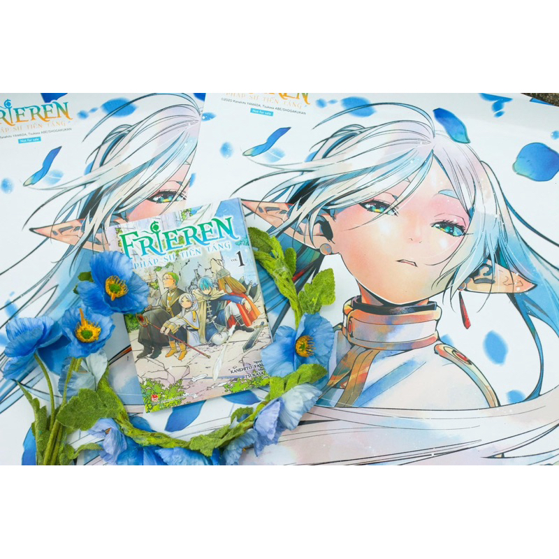 Frieren - Pháp sư tiễn táng 1 full quà (standee+poster) kèm ống