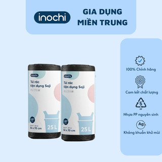 Túi rác lẻ tiện dụng 25L màu đen Inochi (tiêu chuẩn Nhật Bản)