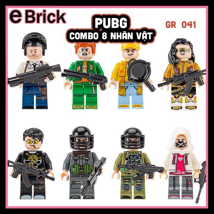 Lính PUBG Combo 8 Nhân vật Mô Hình  Lính PlayerUnknown's Battlegrounds Đồ Chơi PUBG Moblie GR041