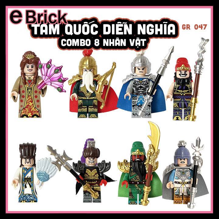 Tam Quốc Diễn Nghĩa Combo 8 Nhân vật Tướng Tam Quốc Diễn Nghĩa Mô hình  Quan Vũ Trương Phi GR047