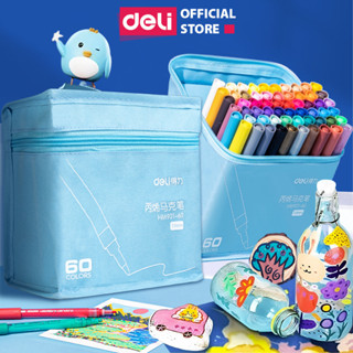 Bút Sơn Acrylic Marker Chống Nước Deli - Kèm túi vải - Vẽ Trên Mọi Chất Liệu Tô Màu DIY Giày Vải Chai Lọ