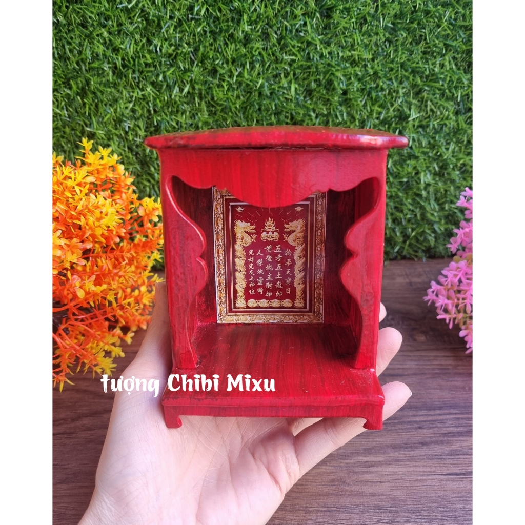 (Nhiều size) Bàn Thờ Thần Tài Thổ Địa mini - khách đọc kỹ kích thước trong phần mô tả