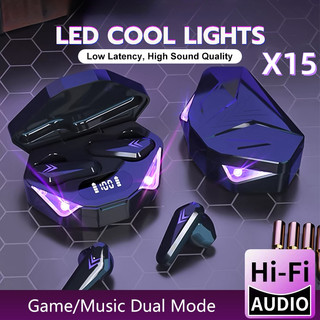 Tai nghe bluetooth chơi game viclook tws x15 tai nghe không dây bluetooth 5.2 nhét tai