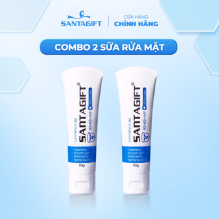 Combo 2 Sữa rửa mặt Gamma SANTAGIFT dưỡng ẩm, làm sáng da 80g