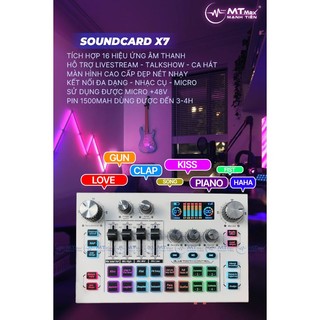 Soundcard X7 Mới Nhất 2024 - Hỗ Trợ Micro 48V, Tích Hợp Hiệu Ứng Auto Tune, Điều Chỉnh Giọng Hát Nhiều Hiệu Ứng Âm Thanh