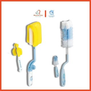Cọ rửa bình sữa cho bé KuKu dạng chổi KU5343, Chổi cọ bình sữa cho trẻ dạng mút KU5301 - Monnie Kids