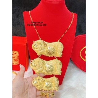 Dây chuyền heo 1 con mạ 24.k (CÓ THU LẠI )