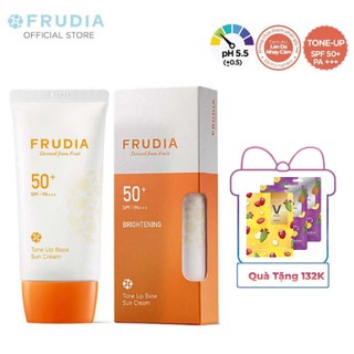 [Tặng 132K] Kem Chống Nắng Làm Trắng Sáng Da Frudia Tone-Up Base Sun Cream 50+ SPF/PA+++ 50g