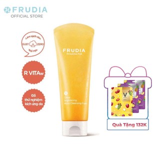 [Tặng 132k]Sữa Rửa Mặt Tạo Bọt Sáng Da Từ Cam Quýt Frudia Citrus Brightening Micro Cleansing Foam 145ml