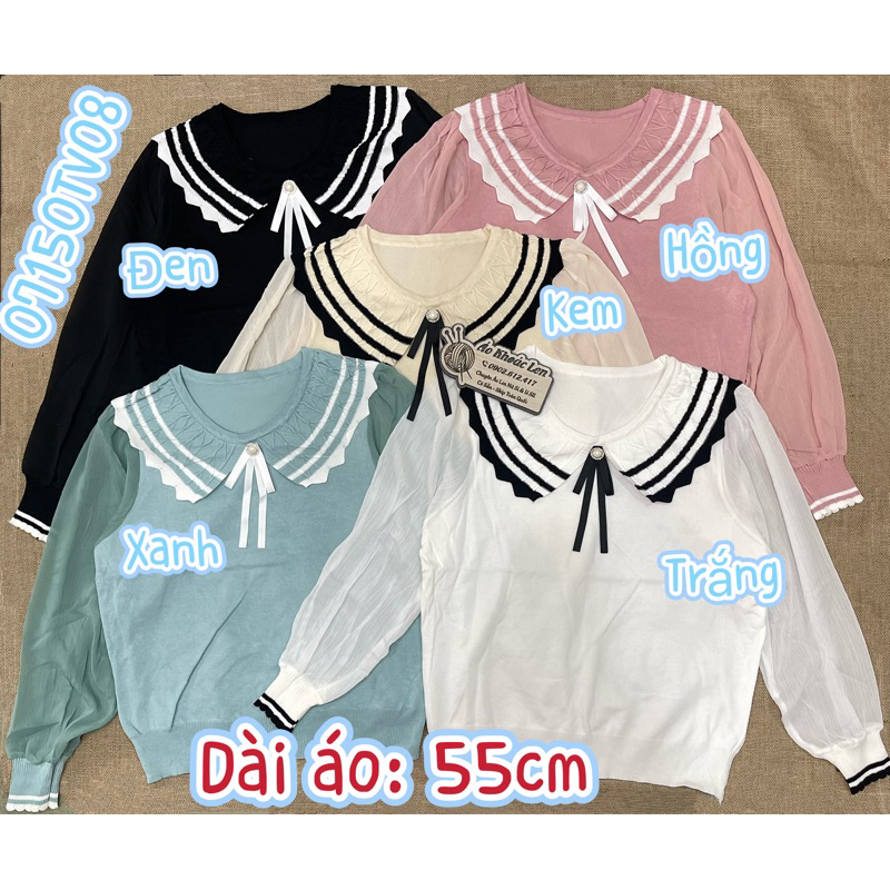 ÁO LEN PHỐI TAY VOAN