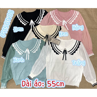 Áo len phối tay voan