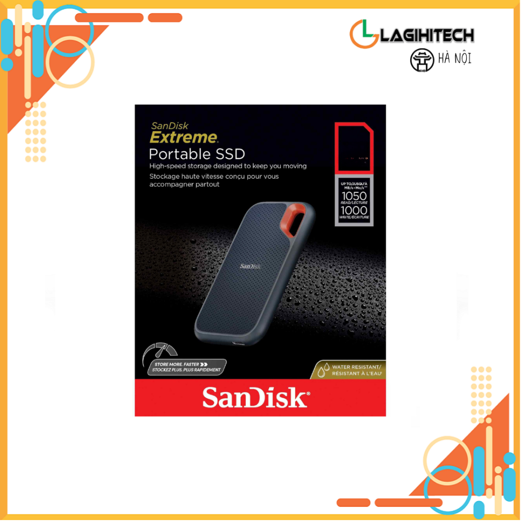 Ổ cứng di động SSD SanDisk Extreme E61 V2 Type C Gen 2 - 500GB  1TB  2TB  4TB CHÍNH HÃNG