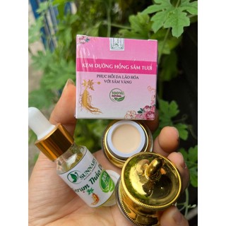 Kem sâm nhung tươi dưỡng trắng da sạch mụn nám tặng kèm serum dưỡng trắng da