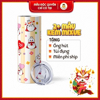 Bình Nước Mixue Người Tuyết Cute Dễ Thương - 600ml - Inox 304 - Tặng Túi Xách - Tỉ Mỉ Studio