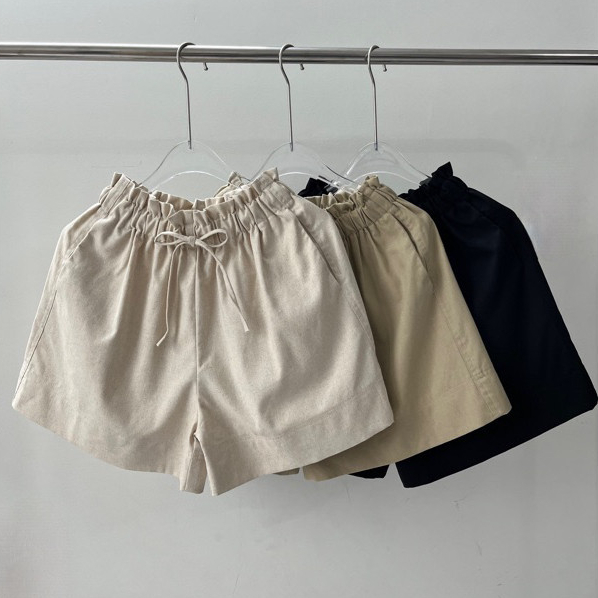 Quần 𝘀𝗵𝗼𝗿𝘁 nữ linen lưng thun, Quần đùi nữ phong cách hàn quốc - 𝗥𝘂𝗯𝗲𝗿 𝘀𝗵𝗼𝗿𝘁 MQ040 | BigBuy360 - bigbuy360.vn