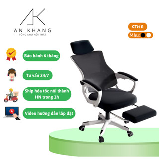 Ghế xoay văn phòng gaming công thái học ergonomic có ngả lưng gác chân CTH-11