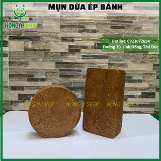 Bánh Lớn Xơ Dừa Mụn Dừa Phước Lộc Dạng Ép - 410-450g, Hữu Cơ, Giá Thể Trồng Rau Mầm, Rau Củ, Ươm hạt giống nở ra 5-5.5l