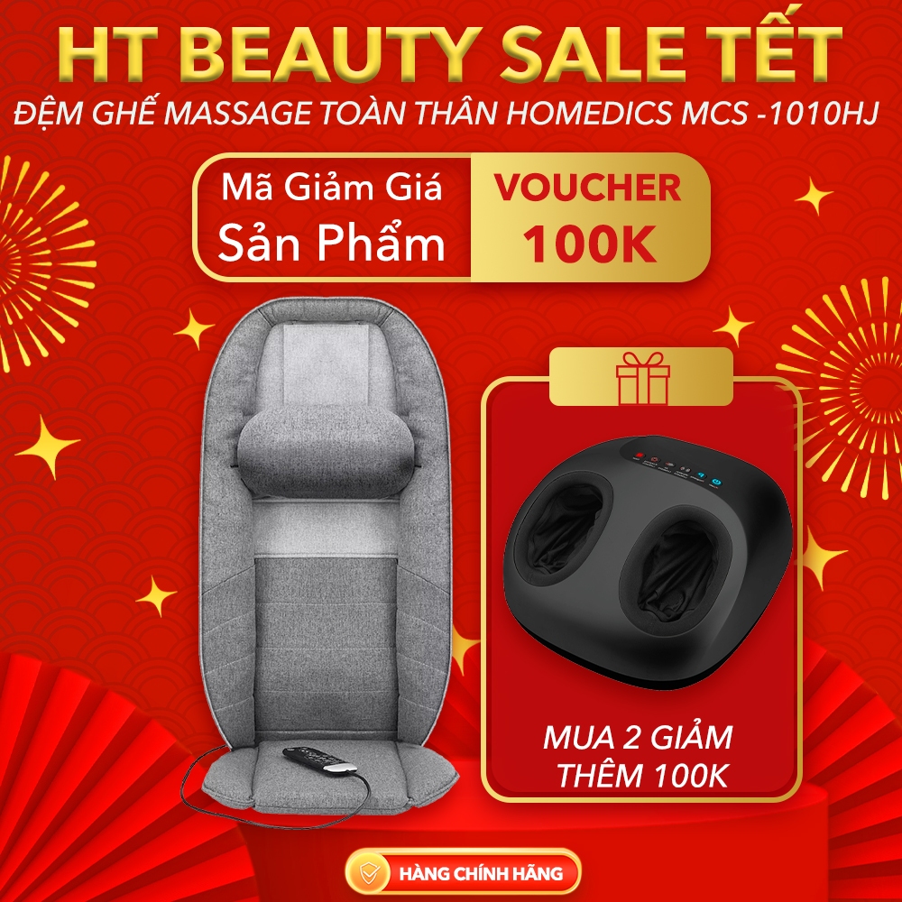 Đệm Massage cổ vai gáy lưng đa năng công nghệ Air Flex và Smartscan Shiatsu Homedics MCS 1010HJ HT Beauty
