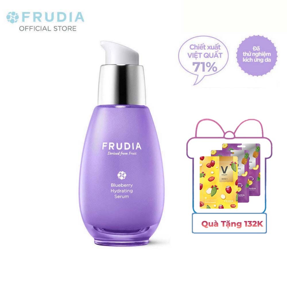 [Tặng 132k] Serum Dưỡng Ẩm Dành Cho Da Khô Chiết Xuất Việt Quất Frudia Blueberry Hydrating Serum 50g