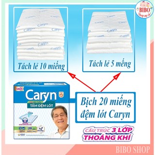 Tách lẻ Tấm đệm lót Caryn Loại Mỏng Nhẹ loại 10 20 miếng kháng khuẩn ngăn mùi chống trào lưng